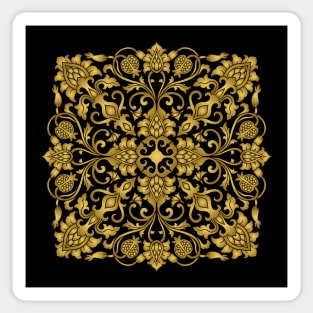 Medallion golden floral Sticker